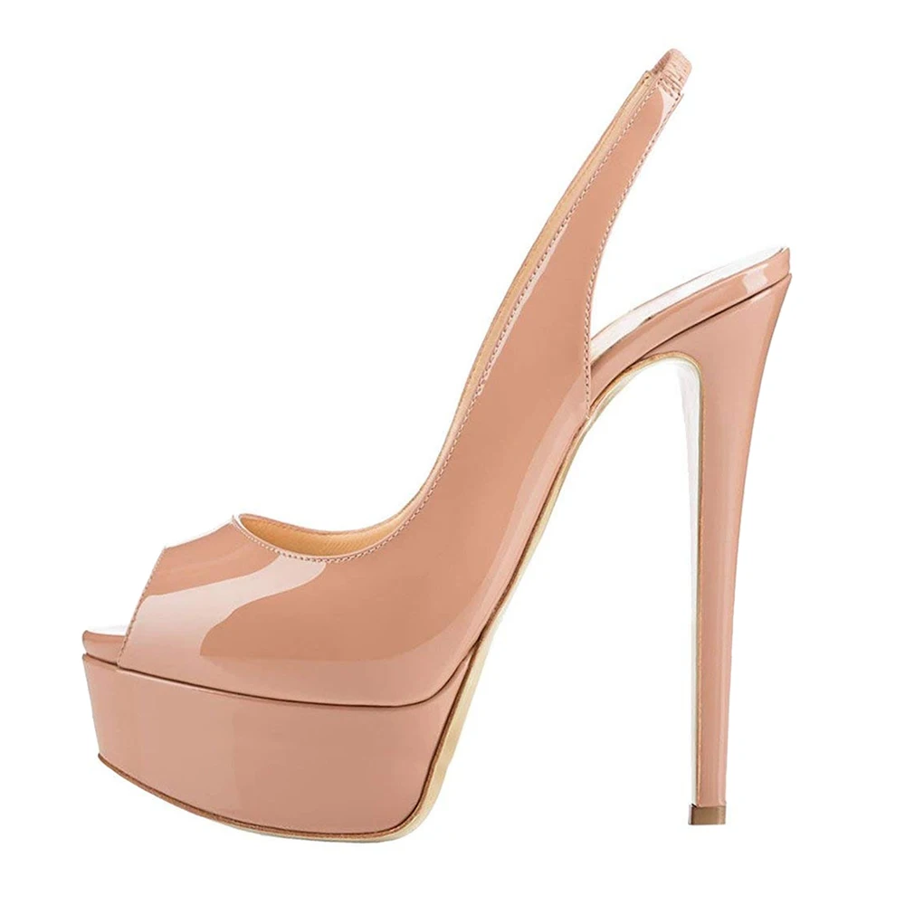 New Women's Pumps Stilettos 14CM Platform Super High Heels Sexy Open Toe Sandals Gladiator Party Dress Women Shoes Large Size 44 detail