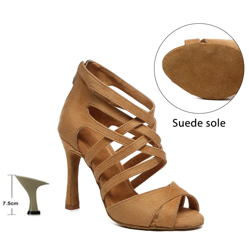 Red Women Heels for Dancing Latin Dance Shoes Girls Ladies Tango Latin Dance Shoes Ballroom Salsa Performance Shoes Party Shoes product view