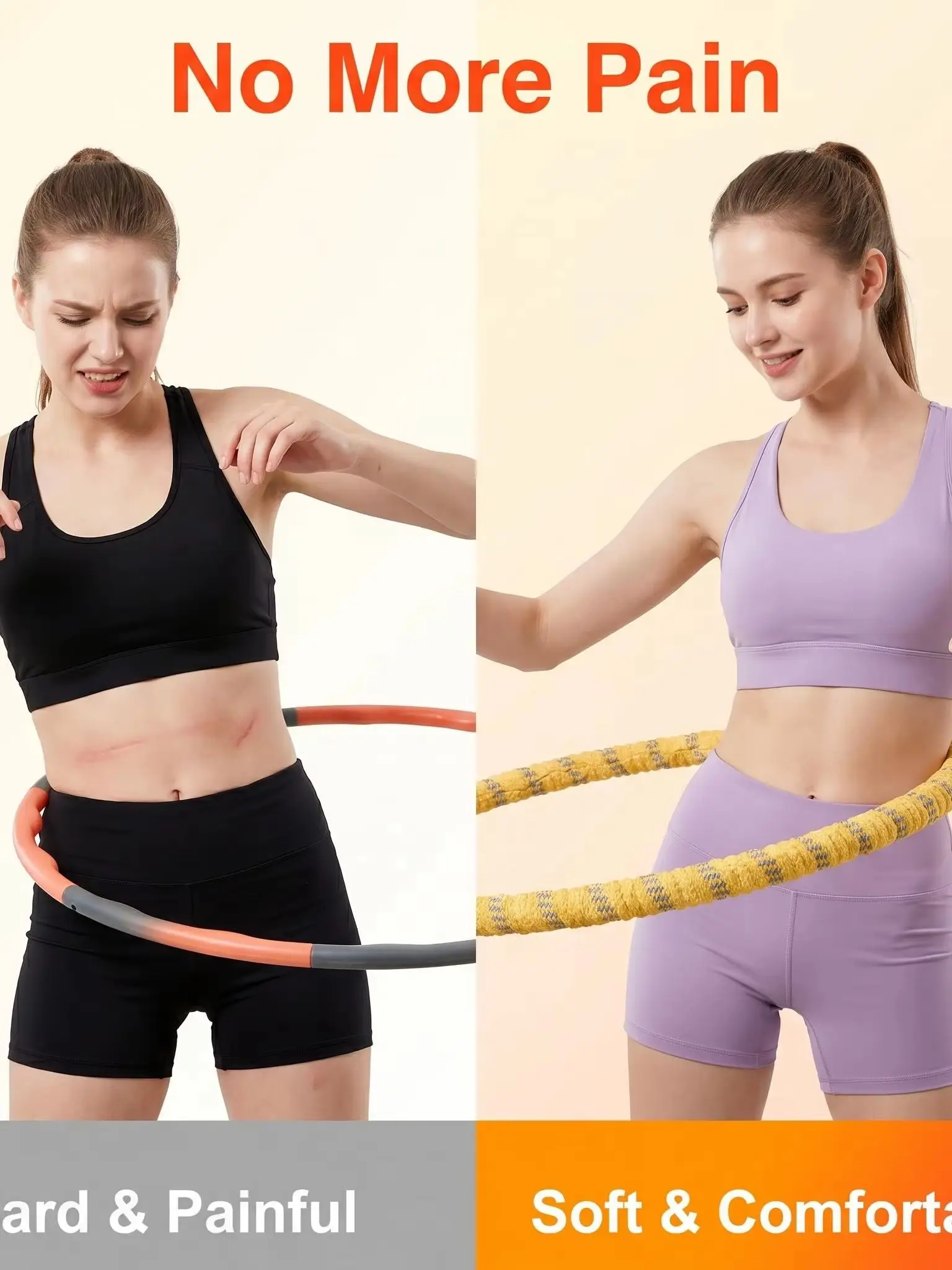 Fitness Circle- Adult Pilates Circle with Soft Spring Foldable Fitness Circle, Silent Pilates Circle Waist-Friendly Design, Full Wrap Fitness Circle Non-Pinching Fitness Circle Portable Sports Equipment, Christmas Gift for Girlfriend detail