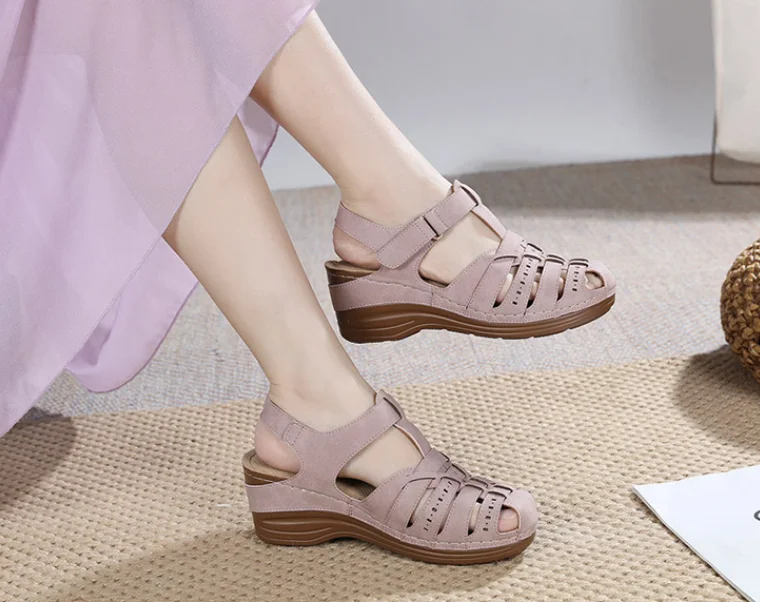 Summer New Slope Heel Baotou Sandals Large Women's Shoe Item Number- detail