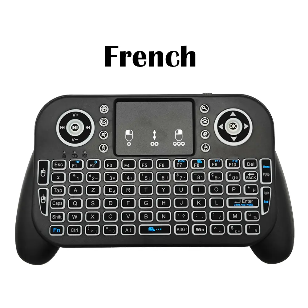 MRSVI 2.4G&Bluetooth Mini Wireless Keyboard V8 7 Color Backlit Bluetooth Air Mouse Remote Control Touchpad for Android TV Box product view