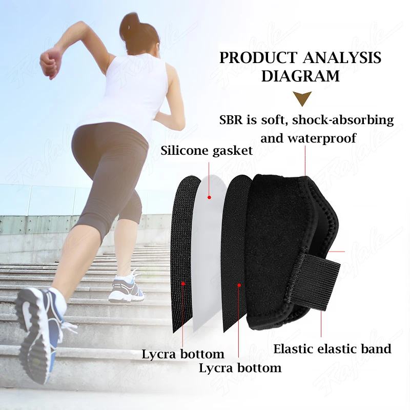 1 Pair Soft Height Increase Insole Sock For Men Women Half Heel Protectors Heightening Shoes Sole Pad Lift Heighten Foot Cushion detail