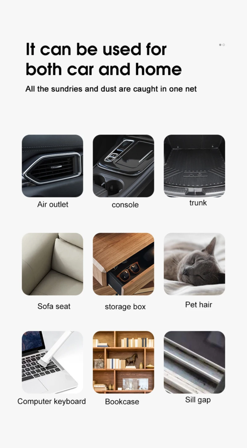 Car Vacuum Cleaner Keyboard Desktop Corner Car Home Wireless Handheld Vacuum Cleaner USB Charging Mini Portable Home Appliances detail