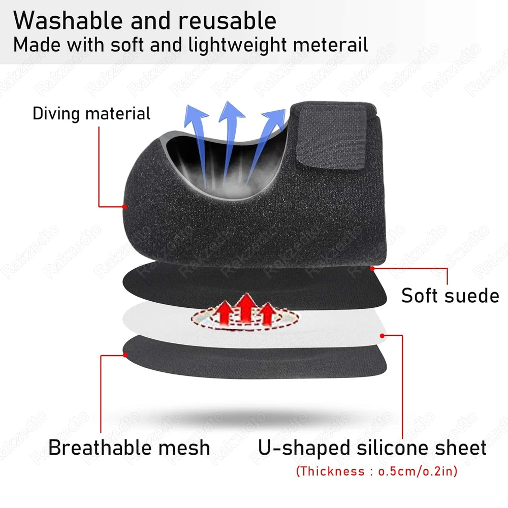 Plantar Fasciitis Heel Spur Foot Support With U-Shaped Silicone Gel Heel Cups for Heel Pain Relief Insoles for Man Woman Walking detail