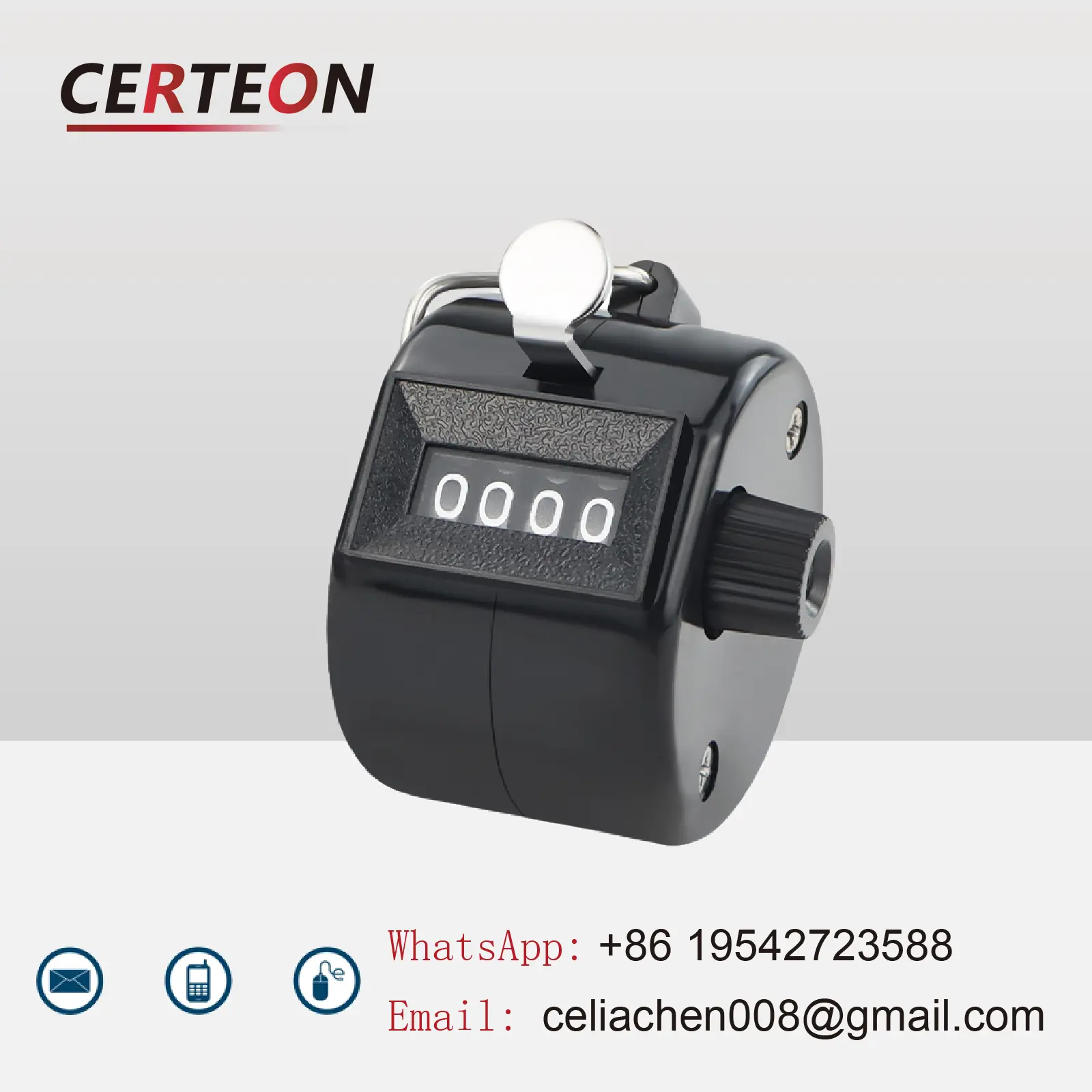 4 Digit Manual Tally Counter Hand Clicker Mechanical People Counter Inventory Attendance Counter Portable No Battery product view