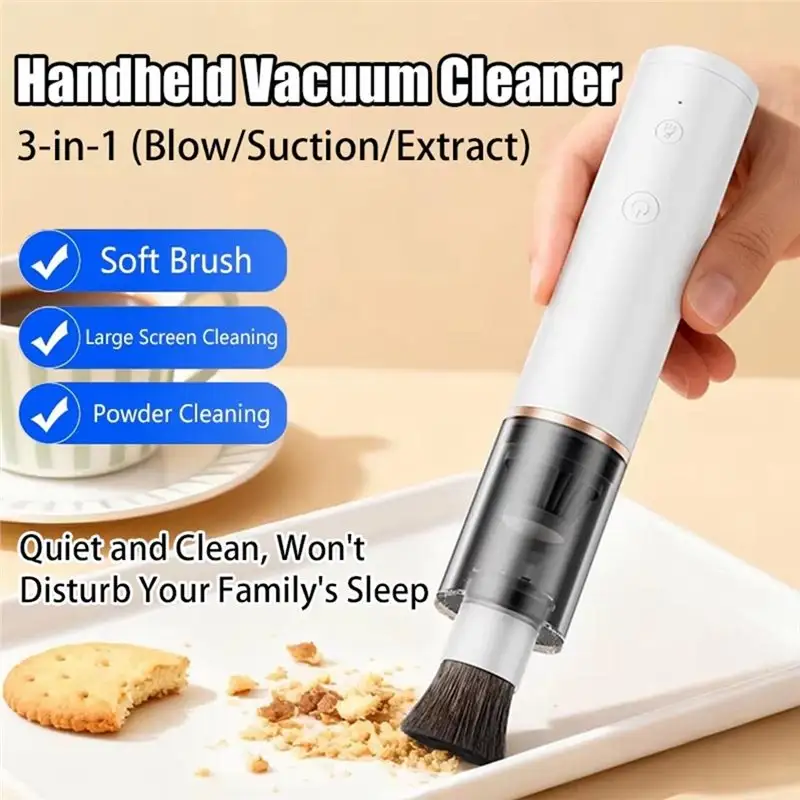 ABJG-Wireless Portable Mini Vacuum Cleaner, Handheld Durable, Desktop Keyboard, Piano Cleaning Power Station product view
