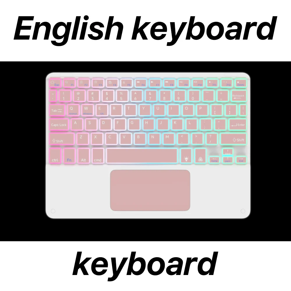 Rechargeable Wireless Backlit Keyboard And Mouse For iOS Android Windows System Backlight And Bluetooth For Smart Phone Pad product view