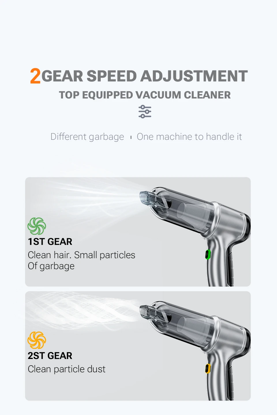 SZUK Wireless Portable Car Vacuum Cleaner Strong Suction Handheld Vacuum Home & Car Dual Use Robot Cleaner For Desktop Keyboard detail