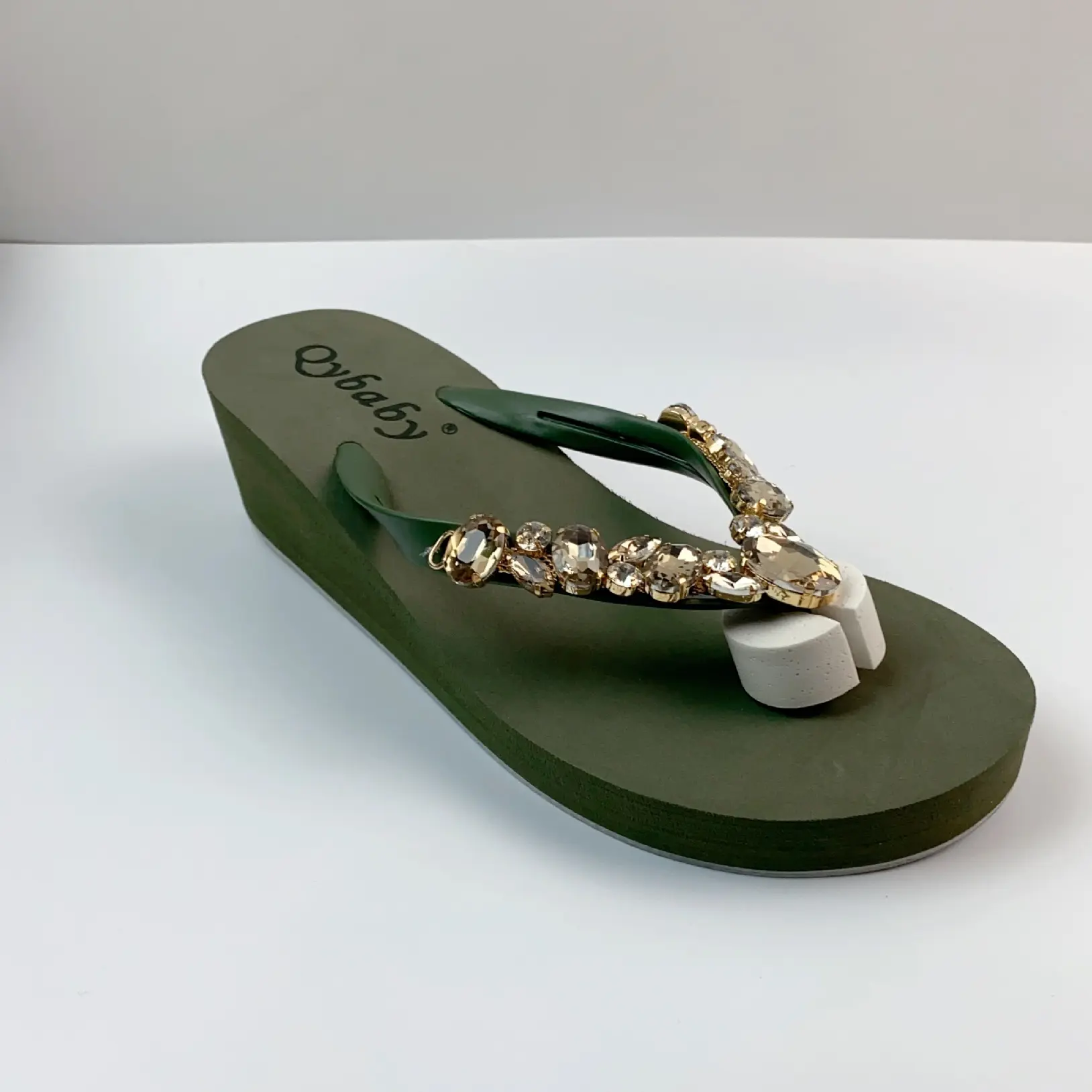 Diamond Slippers Women Summer Outdoor Wear Beach Shoes Sandals Womens Sexy Shoes Slope Heel Flip Flops for Women Chanclas Mujer product view
