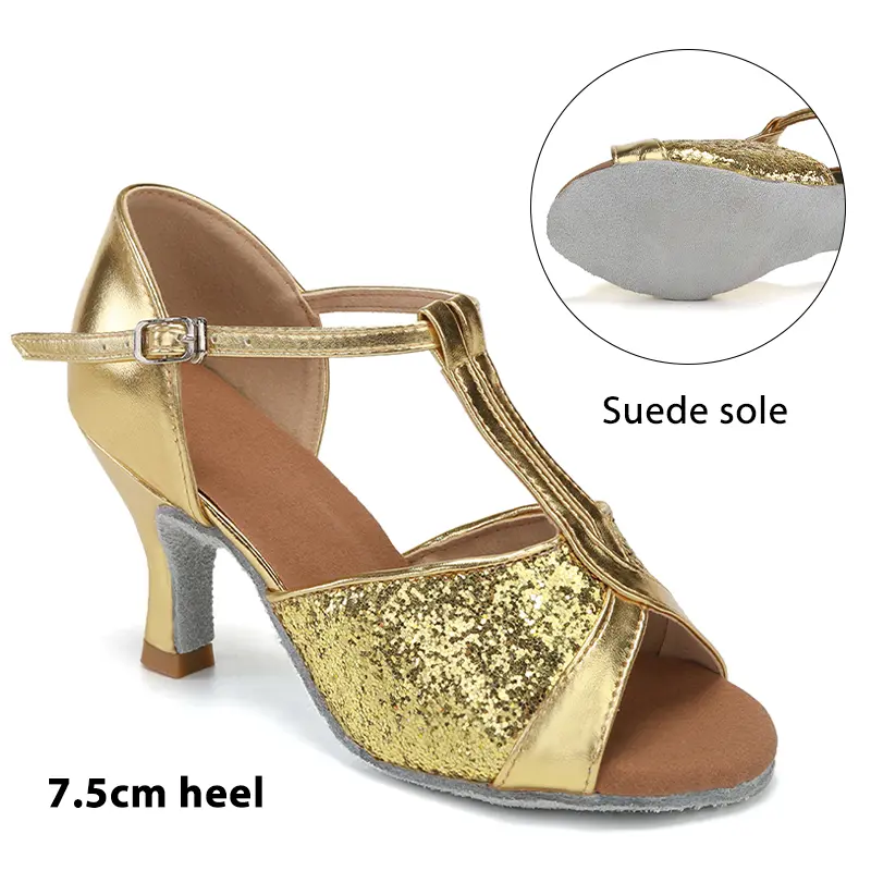 Women Latin Dance Shoes for Dancing Woman/Girls/Ladies Ballroom Modern Tango&Salsa 5.5/7.5CM Heel Dancing Shoes Training Sandal product view