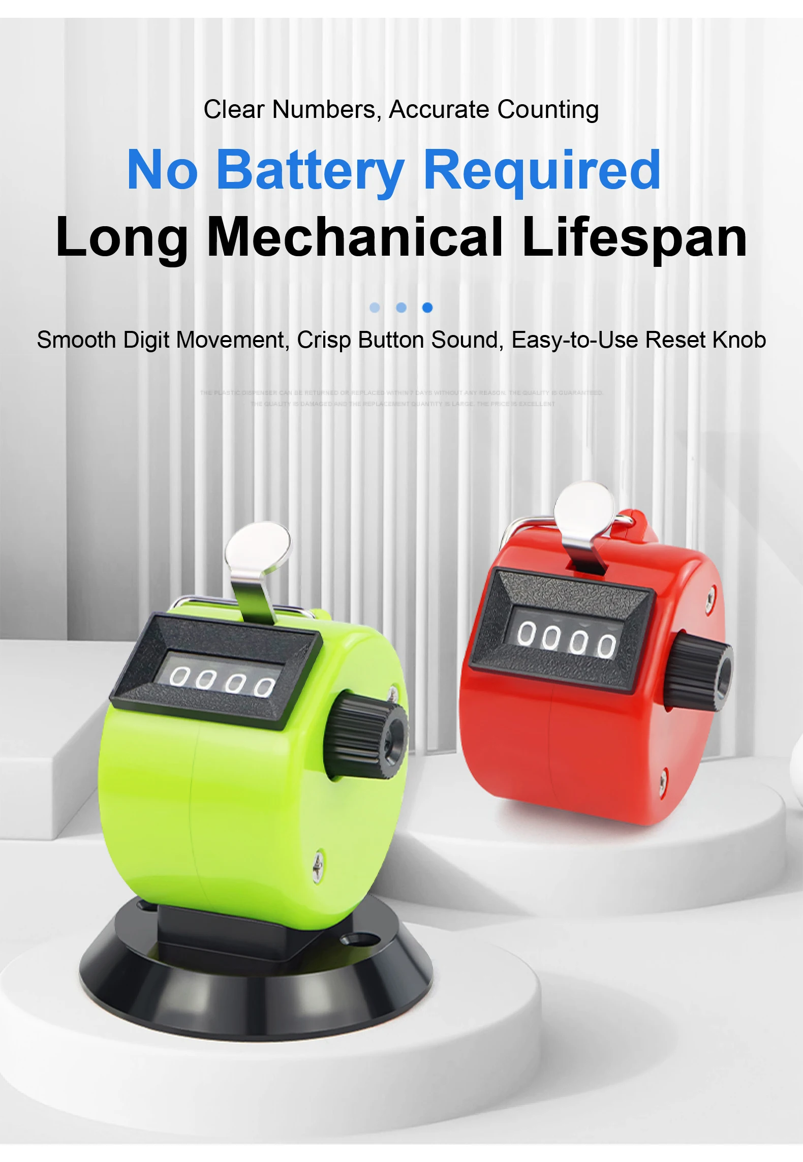 Manual Counter Mechanical Tally Handheld Rotary Clicker Counter Resettable People Counting Warehouse Golf Inventory Tool detail