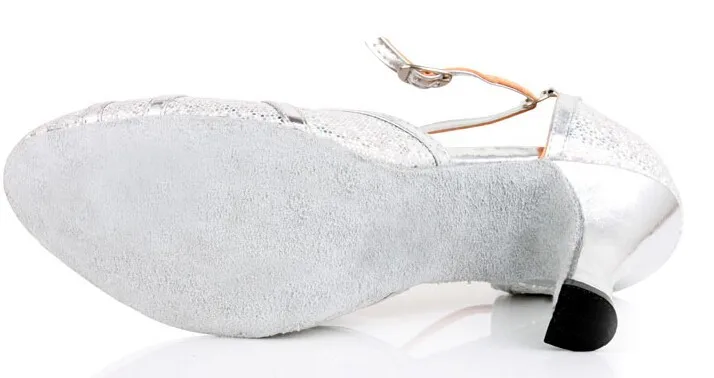 New Latin Dance Shoes Woman High Heel Silver Gold Cheap Ballroom Dancing Shoes Girls Gliter Closed Toe Salsa Shoes 5cm 7cm Heel detail