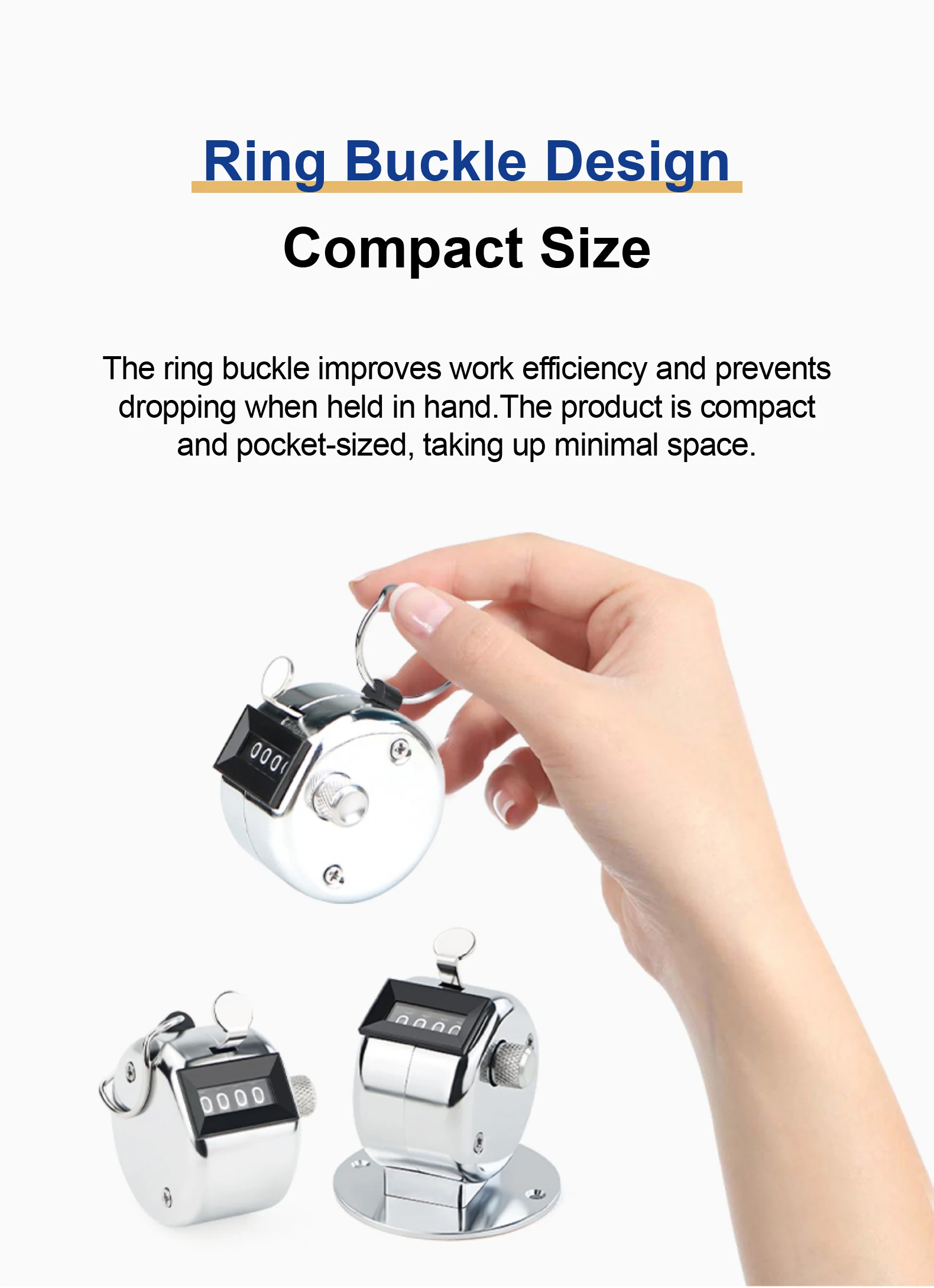 4 Digit Handheld Mechanical Tally Counter Clicker for Events Crowd Counting Warehouse Attendance 09999 No Battery detail