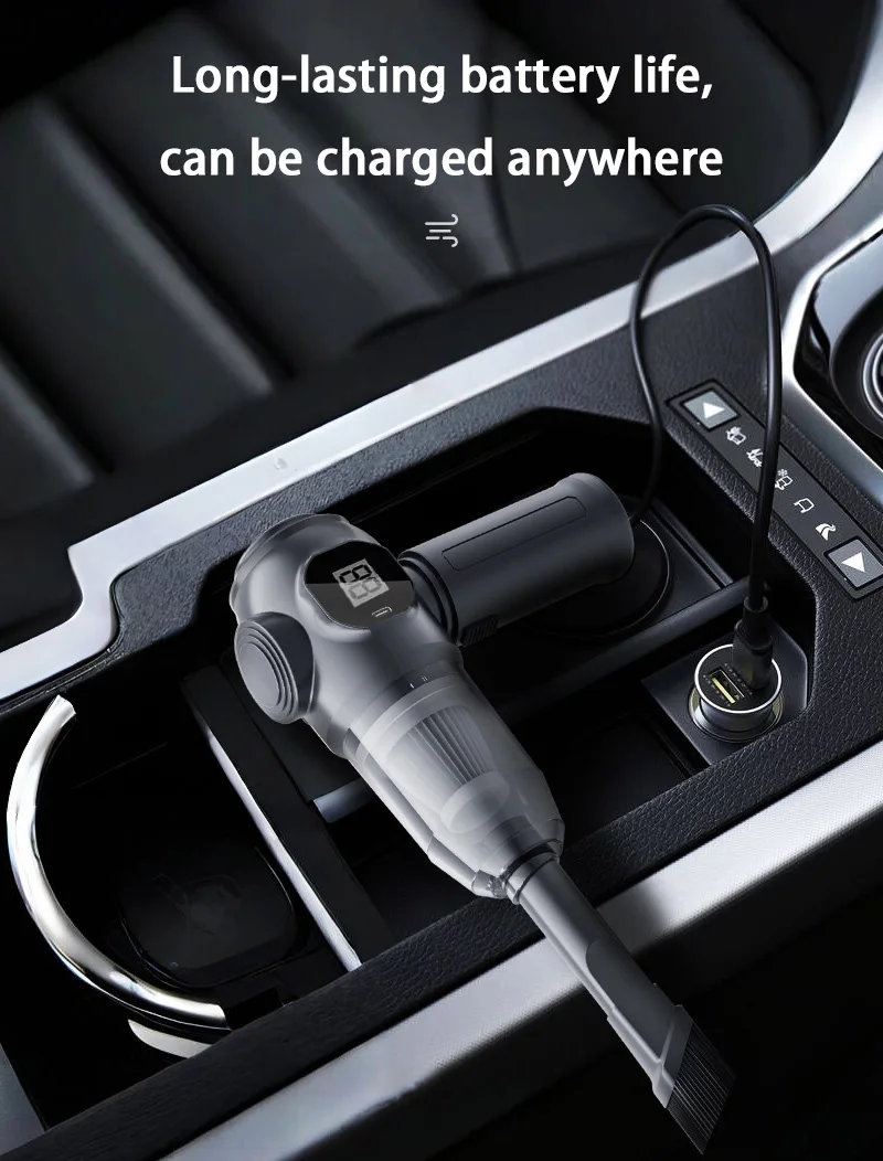 Vacuum Cleaner Car Suction Blowing Integrated Small High-power Suction Wireless Handheld Dust Desktop Vacuum Cleaner detail
