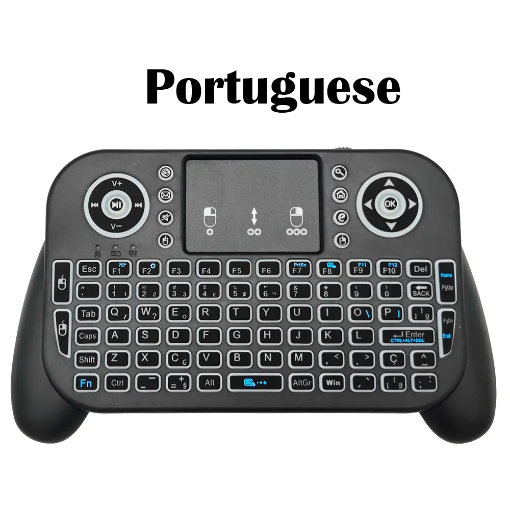 MRSVI 2.4G&Bluetooth Mini Wireless Keyboard V8 7 Color Backlit Bluetooth Air Mouse Remote Control Touchpad for Android TV Box product view