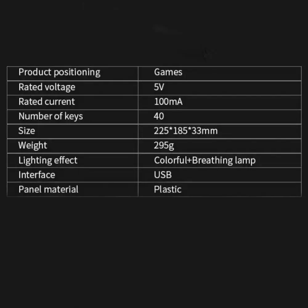 USB Keyboard Mini One Handedly Keyboard USB Ultra-slim Single Hand Keyboard Wired Backlight Gaming Mechanical Keyboard Laptop detail