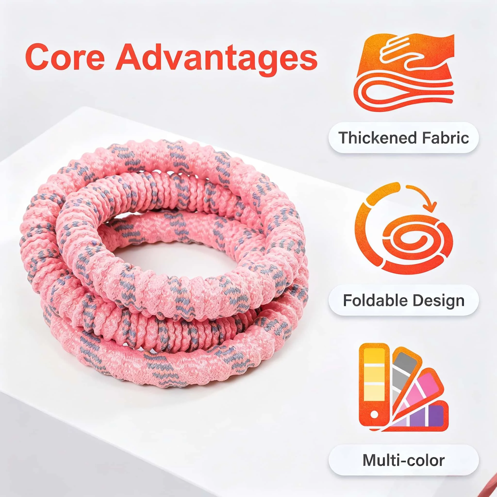 Fitness Circle- Adult Pilates Circle with Soft Spring Foldable Fitness Circle, Silent Pilates Circle Waist-Friendly Design, Full Wrap Fitness Circle Non-Pinching Fitness Circle Portable Sports Equipment, Christmas Gift for Girlfriend product view