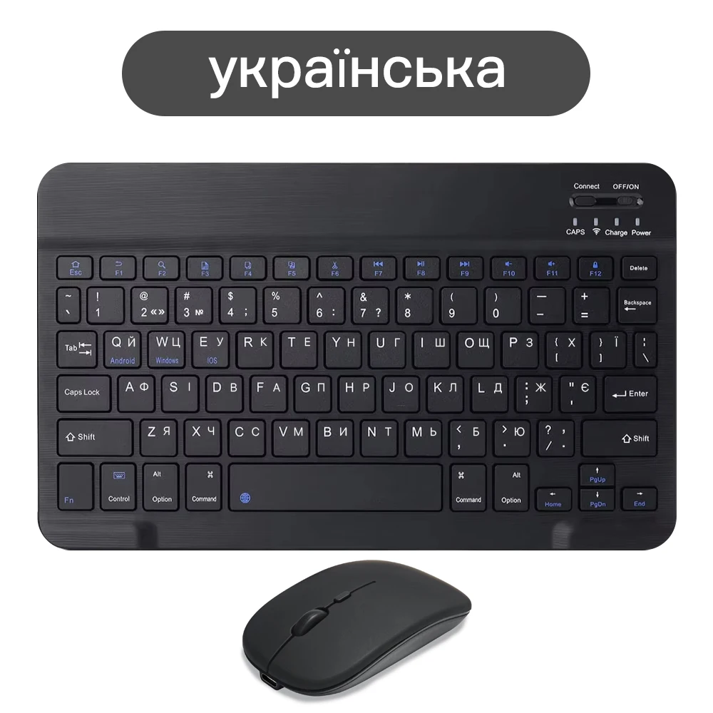 10inch Mini Wireless Rechargeable keyboard Bluetooth Mouse For ipad Air Pro Phone Tablet Portable Spanish Polish Arabic keyboard detail