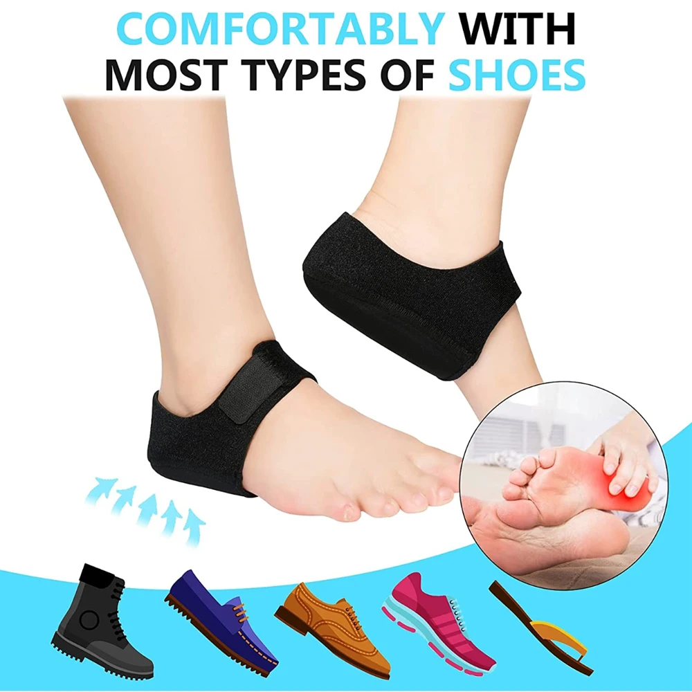 Plantar Fasciitis Heel Spur Foot Support With U-Shaped Silicone Gel Heel Cups for Heel Pain Relief Insoles for Man Woman Walking detail
