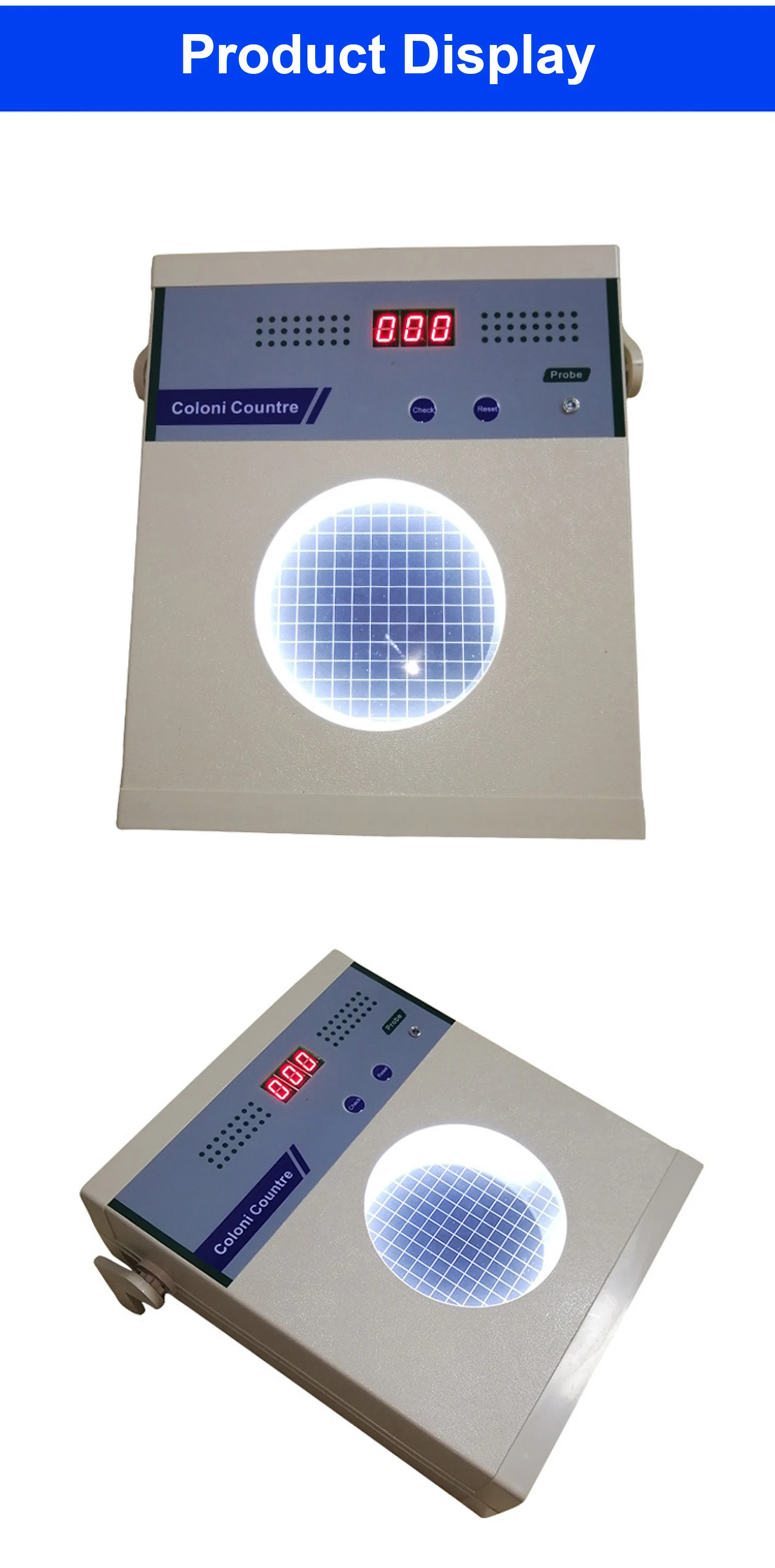 Digital Colony Counter XK97-A 220V  Bacterial Colony Counting Device Semi-Automatic Lab Colony Counter with LED Display detail