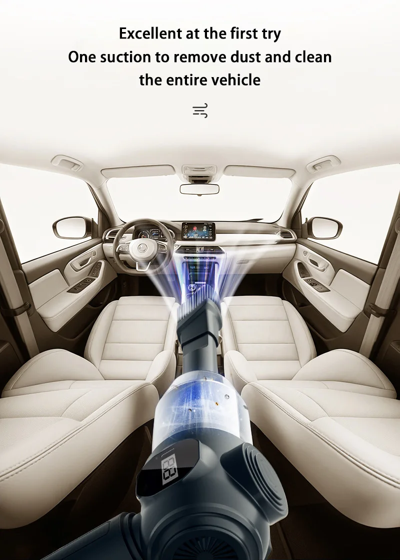 Vacuum Cleaner Car Suction Blowing Integrated Small High-power Suction Wireless Handheld Dust Desktop Vacuum Cleaner detail