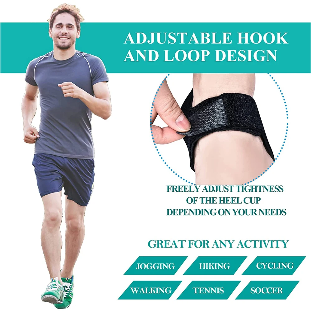 Plantar Fasciitis Heel Spur Foot Support With U-Shaped Silicone Gel Heel Cups for Heel Pain Relief Insoles for Man Woman Walking detail