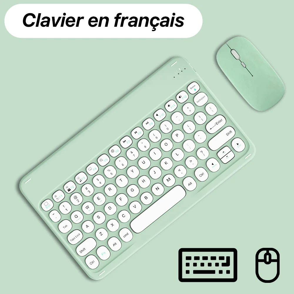 Bluetooth Keyboard Mouse for Tablet Phone Laptop for iPad Keyboard Spanish Portuguese Russian Hebrew Arabic French Keyboard product view