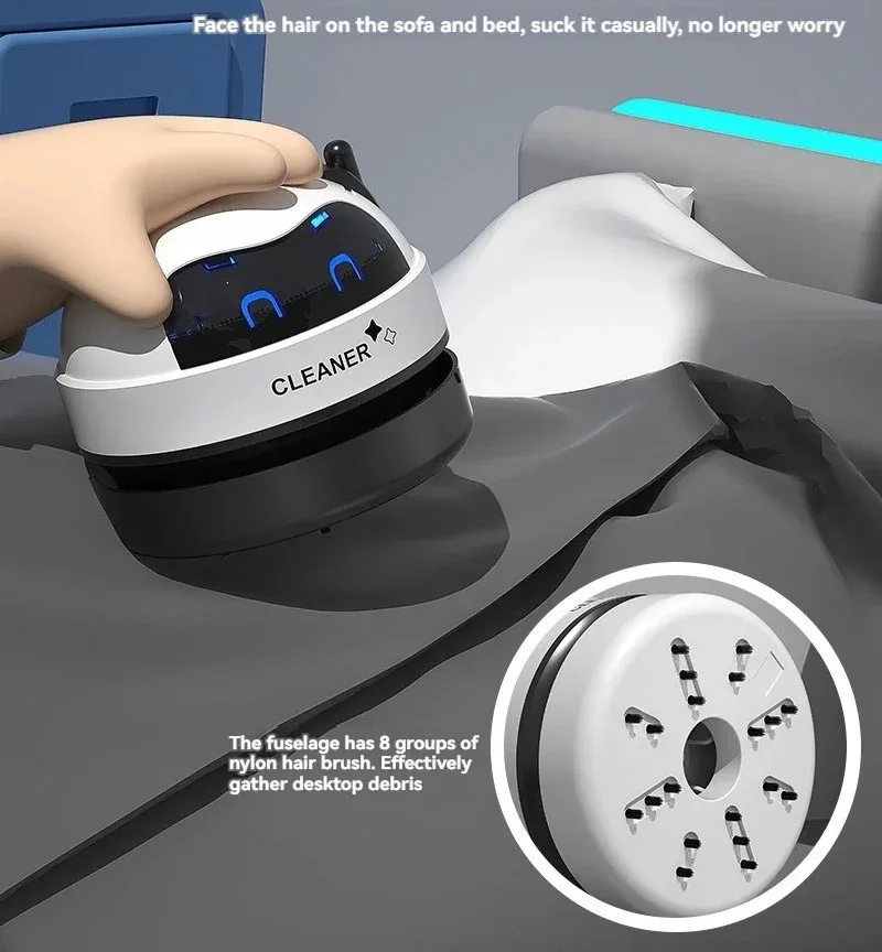 Mini Handheld USB Rechargeable Vacuum Cleaner For Keyboard Car Pet Hair Rubber Shavings Desktop Dust Removal detail