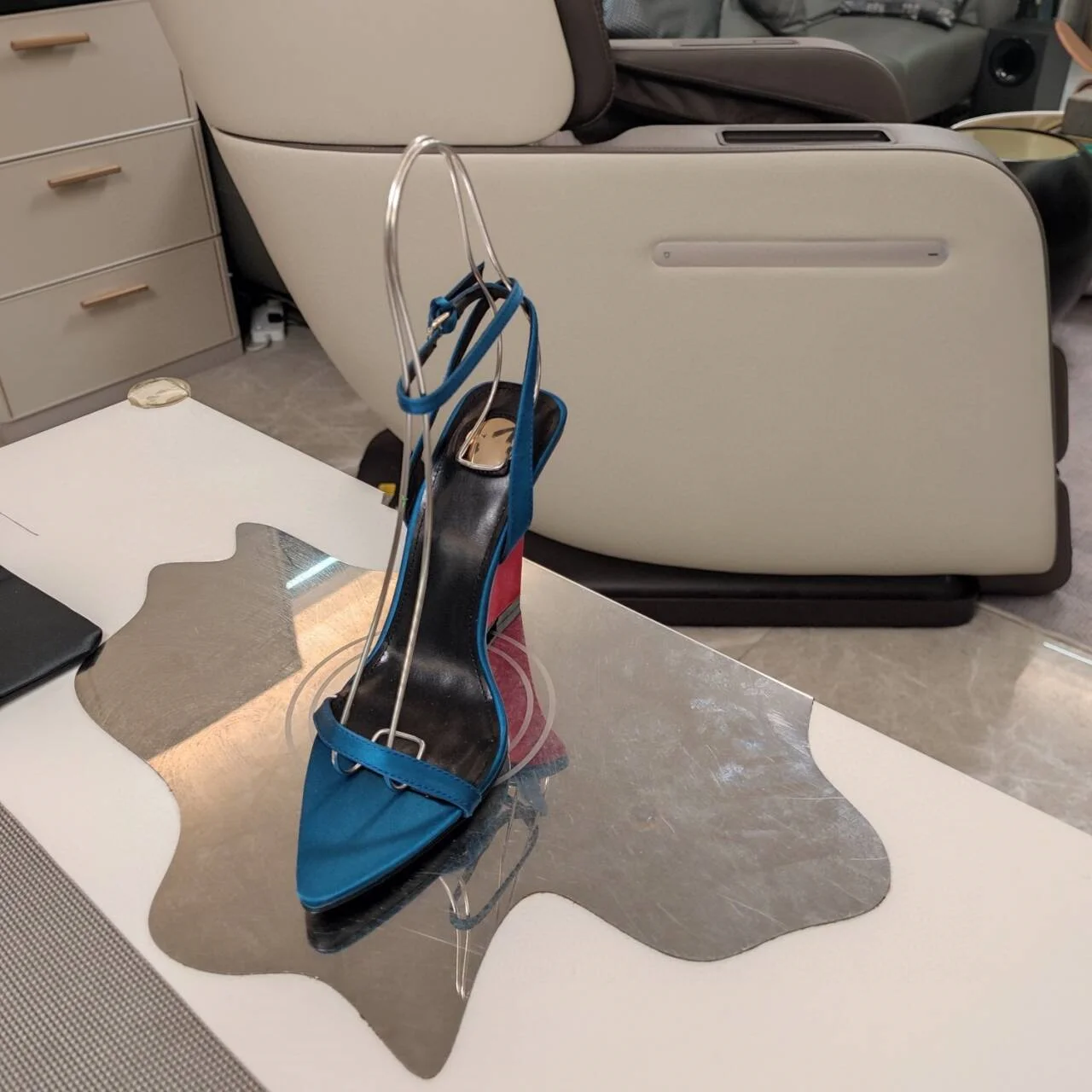 2025 Summer New Slope Heel Pointed High Heel Sandals Wedding Fashion Show Party Women's 34-44 Large Sandals detail