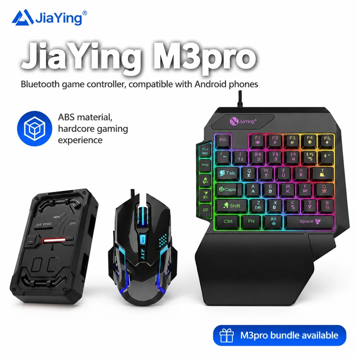 M3Pro+ Game Mobile Controller Converter Set OneHanded Keyboard and Mouse Combo For Android FPS Gaming Adapter For PC Computer detail