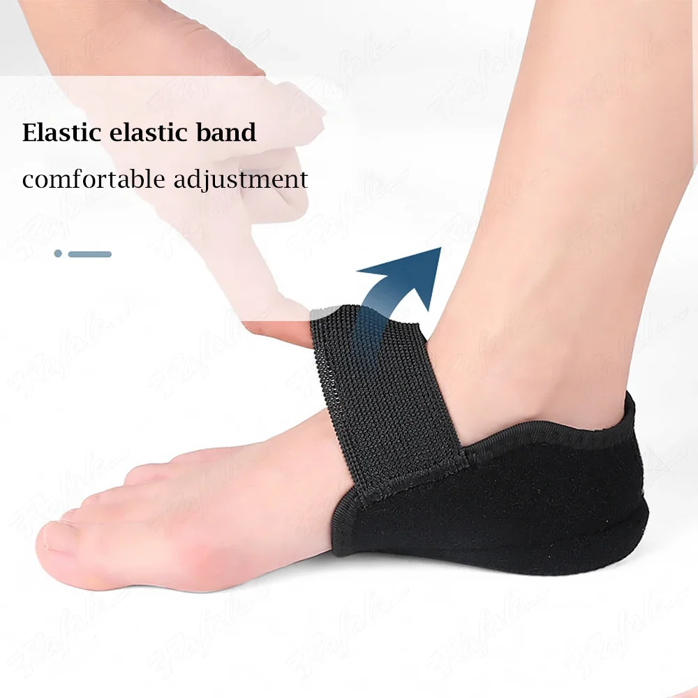 1 Pair Soft Height Increase Insole Sock For Men Women Half Heel Protectors Heightening Shoes Sole Pad Lift Heighten Foot Cushion product view