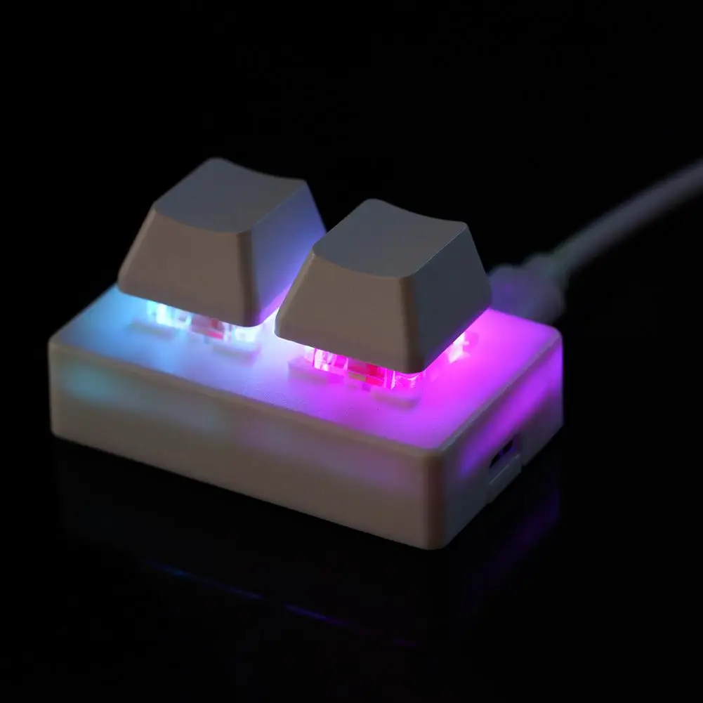 2 Keys USB Custom Programmable Macro Mini Keyboard Copy and Paste Keypad For Photoshop Gaming Keypad Red Switch detail
