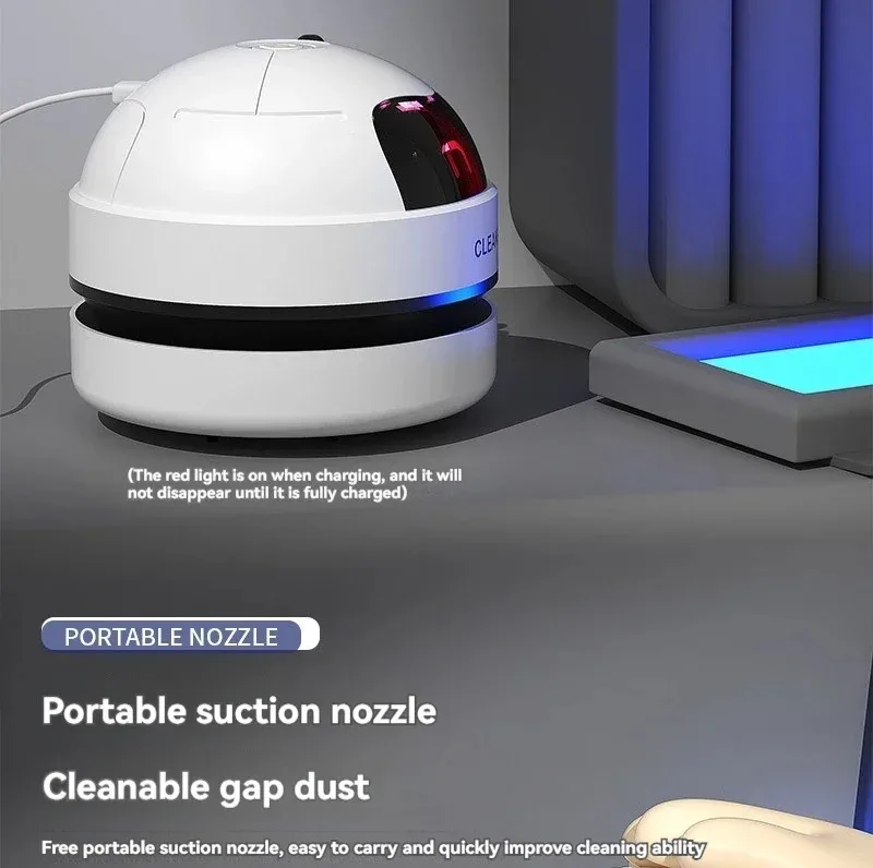 Mini Handheld USB Rechargeable Vacuum Cleaner For Keyboard Car Pet Hair Rubber Shavings Desktop Dust Removal detail