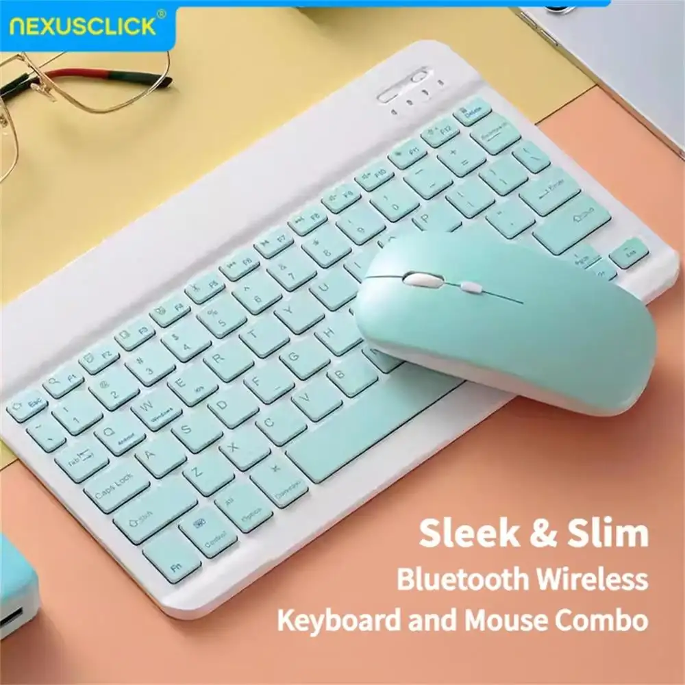 NexusClick Bluetooth Keyboard and Mouse For iPad Xiaomi Samsung Huawei Phone,Slim Mini Wireless Keyboard For Android IOS Windows product view