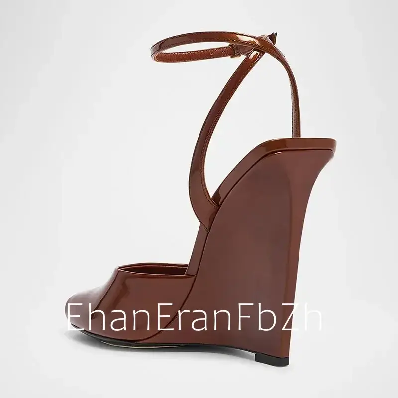 Summer New Slope High Heel Sandals Fish Mouth Thick Bottom High Heel Shoes Fashion Party Sexy Women's Large Sandals product view