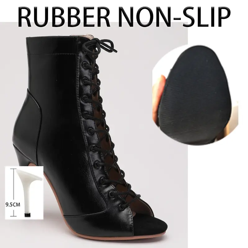 High Quality Party Stilettos Jazz Dance Ballroom Suede Sole Customizable Latin Dancing Outdoor Sexy Booties Big Size product view