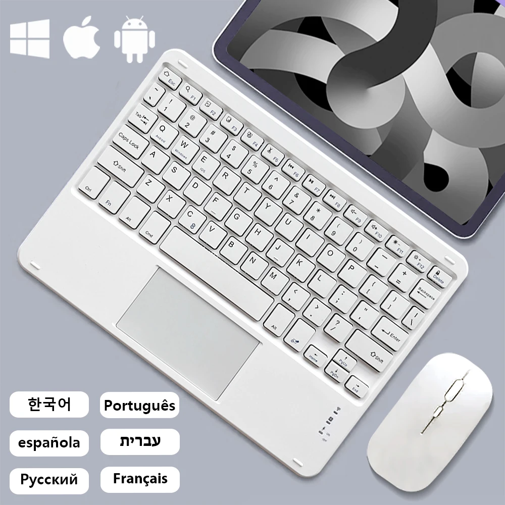 Extra Long Standby Wireless Keyboard For Android IOS Windows Samsung Apple Phone Tablet Keyboard White Ipad Keyboard And Mouse detail