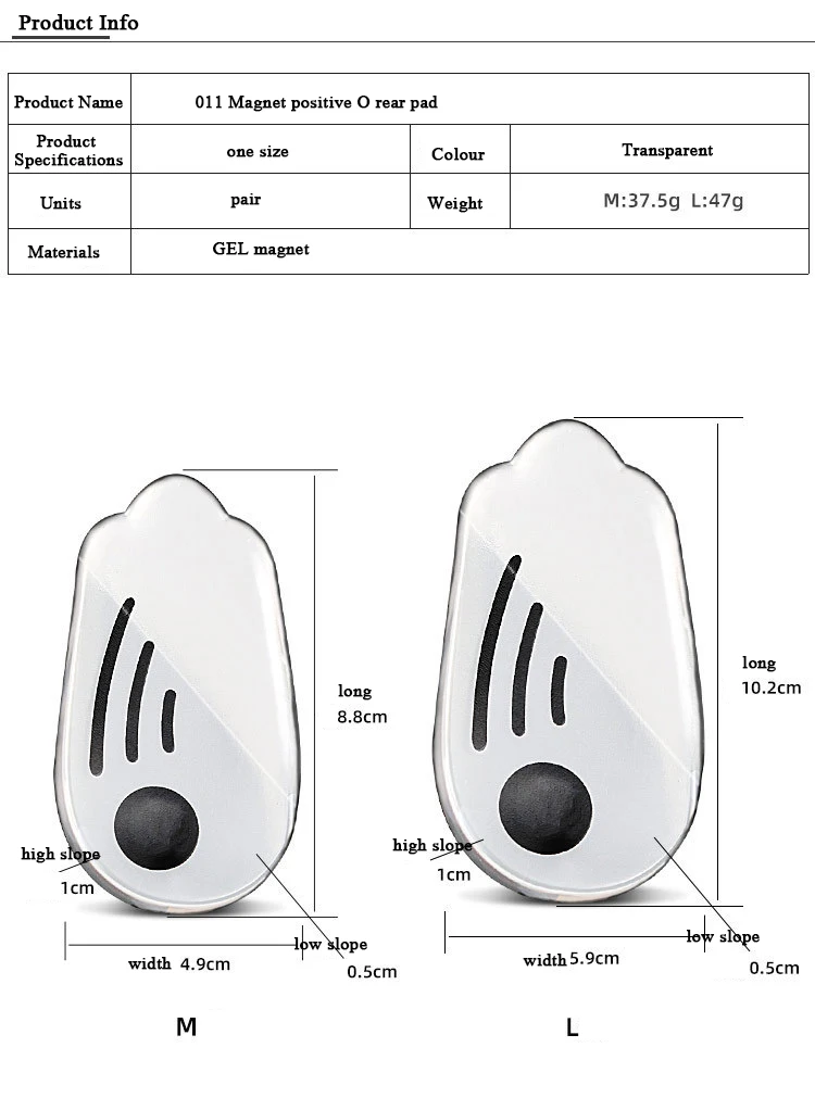 O/X Leg Type Valgus Varus Correction Plantar Fasciitis Gel Insole Magnet Massage Foot Care Silicone Orthopedic Insoles for Feet detail