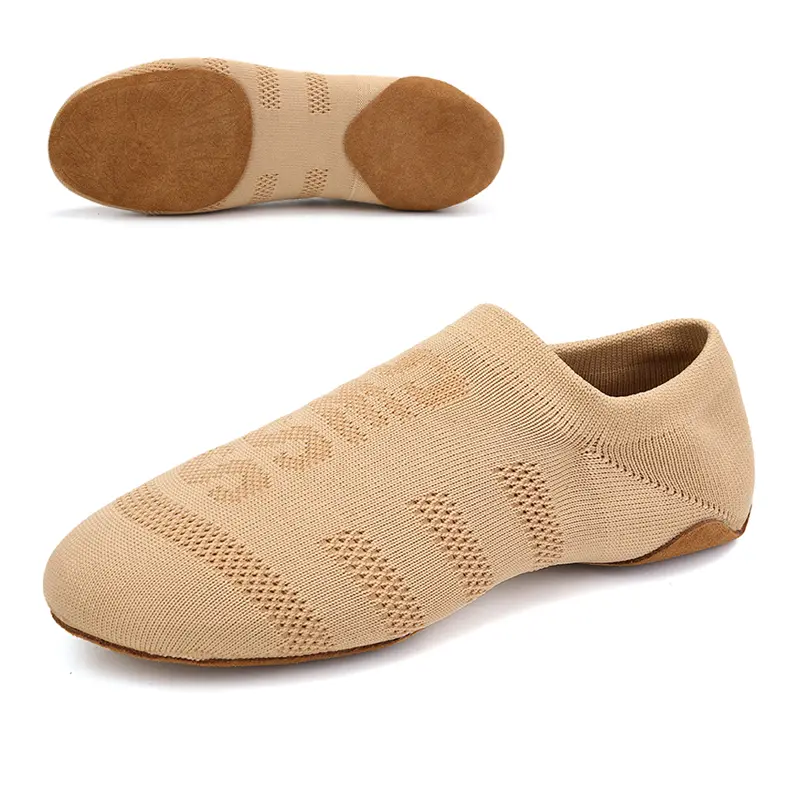 Women Dance Shoes Knitted Teacher Shoes Soft sole Low Heel Latin Training Shoes Ballet Dance Shoes Jazz Ballroom Sneakers Girls product view