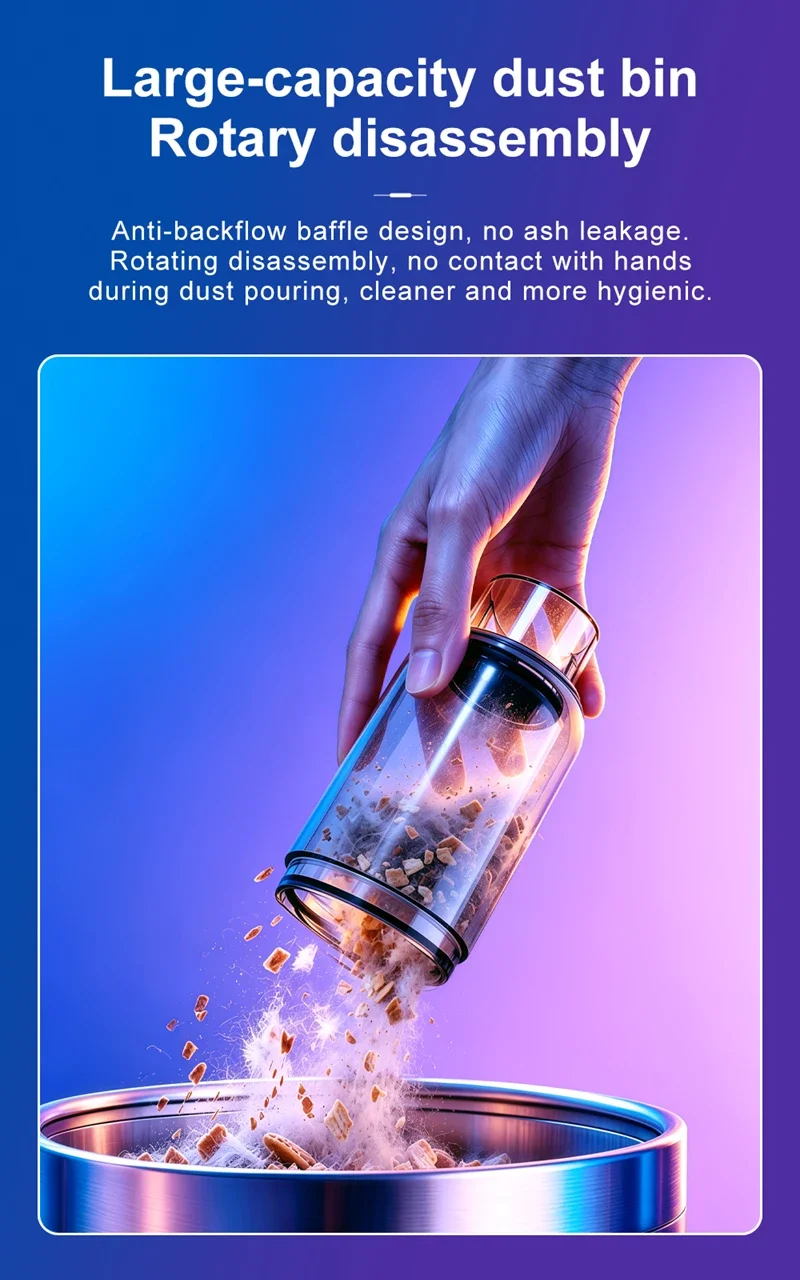 Cordless Handheld Vacuum Household Car Wet Dry Dust Buster USB Rechargeable Portable High-power Dual-use Vacuum Cleaner detail