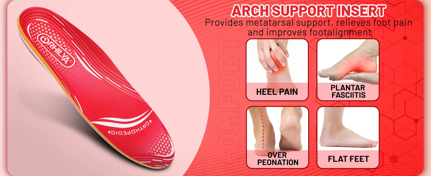 Orthopedic Sport Insole Plantar Fasciitis Flat Foot High Arch Support Men Women Sneaker Orthotic Plantillas Insert Shoe Sole detail