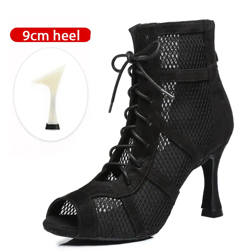 SWDZM Shiny Women Dance Boots Latin Jazz Dance Shoes Full Rhinestone Dancing Boots Customizable Heels Women Ladies Dancing Shoes product view