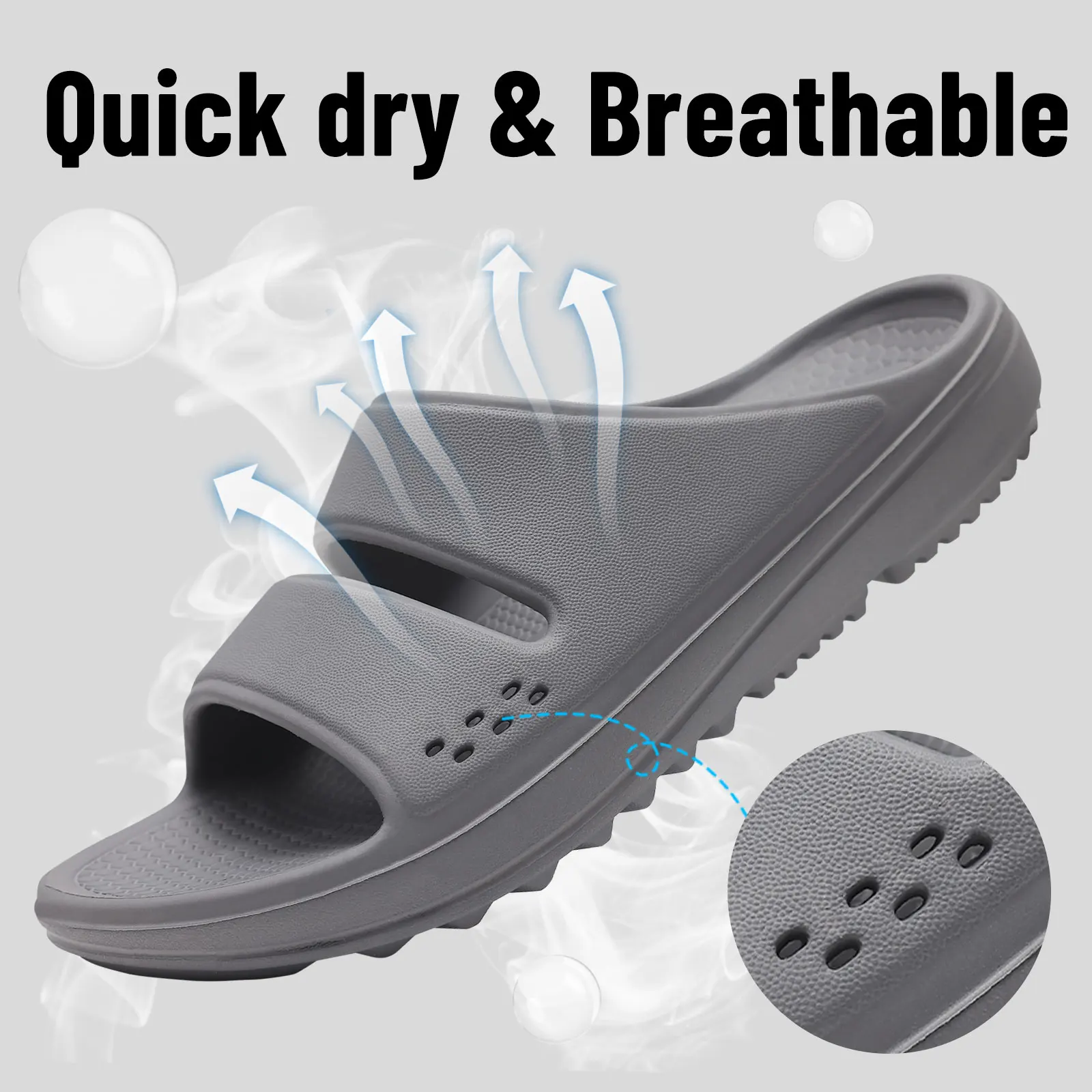 Bebealy Women Orthopedic Slippers With Arch Support Outdoor Men Slippers Soft Antiskid Home Slippers Indoor EVA Cloud Slippers detail