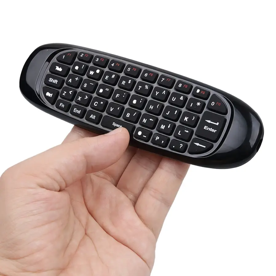 KEBIDUMEI 2.4G Wireless Air Fly Mouse Remote Control Mini Keyboard RGB Backlit with Google Assistant for Android Smart TV Box product view