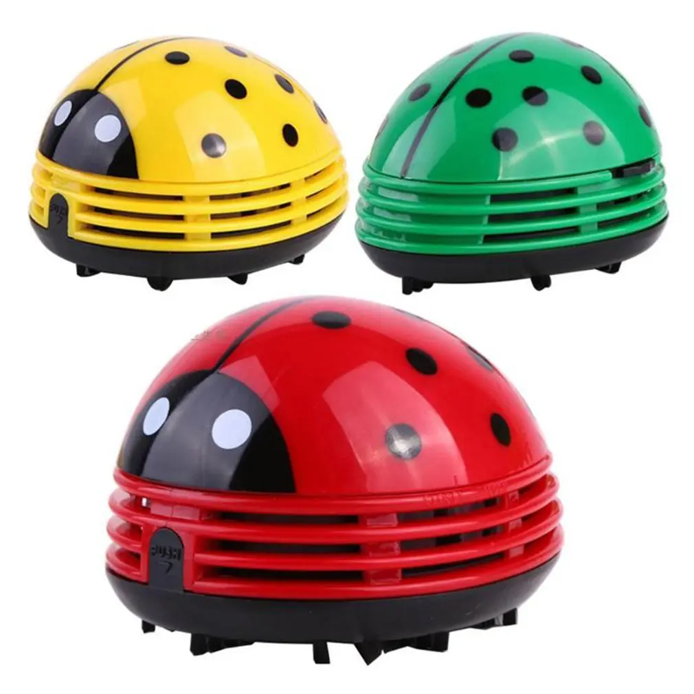 Cute Ladybug Desktop Vacuum Cleaner Dust Collector for Home Office Table Mini Cleaning Brush Keyboard Cleaner Dropshipping Hot detail