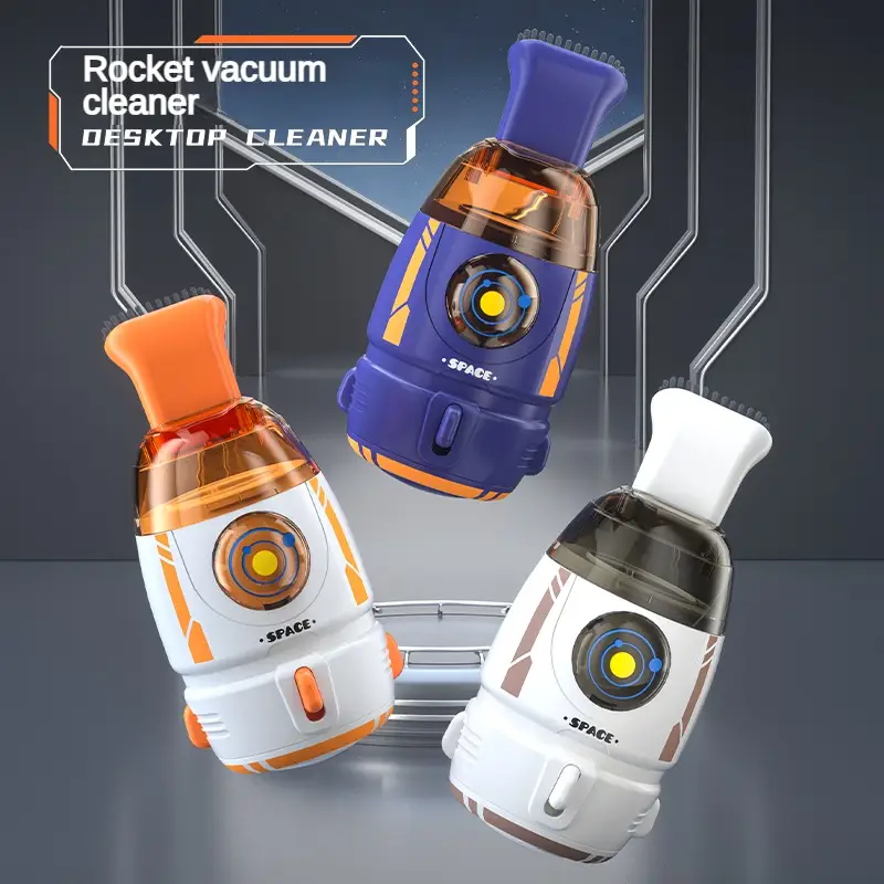2026 New Desktop Vacuum Cleaner Electric Usb Charging Night Light Handheld Desktop Cleaner Rubber Shavings Mini Keyboard Dust product view