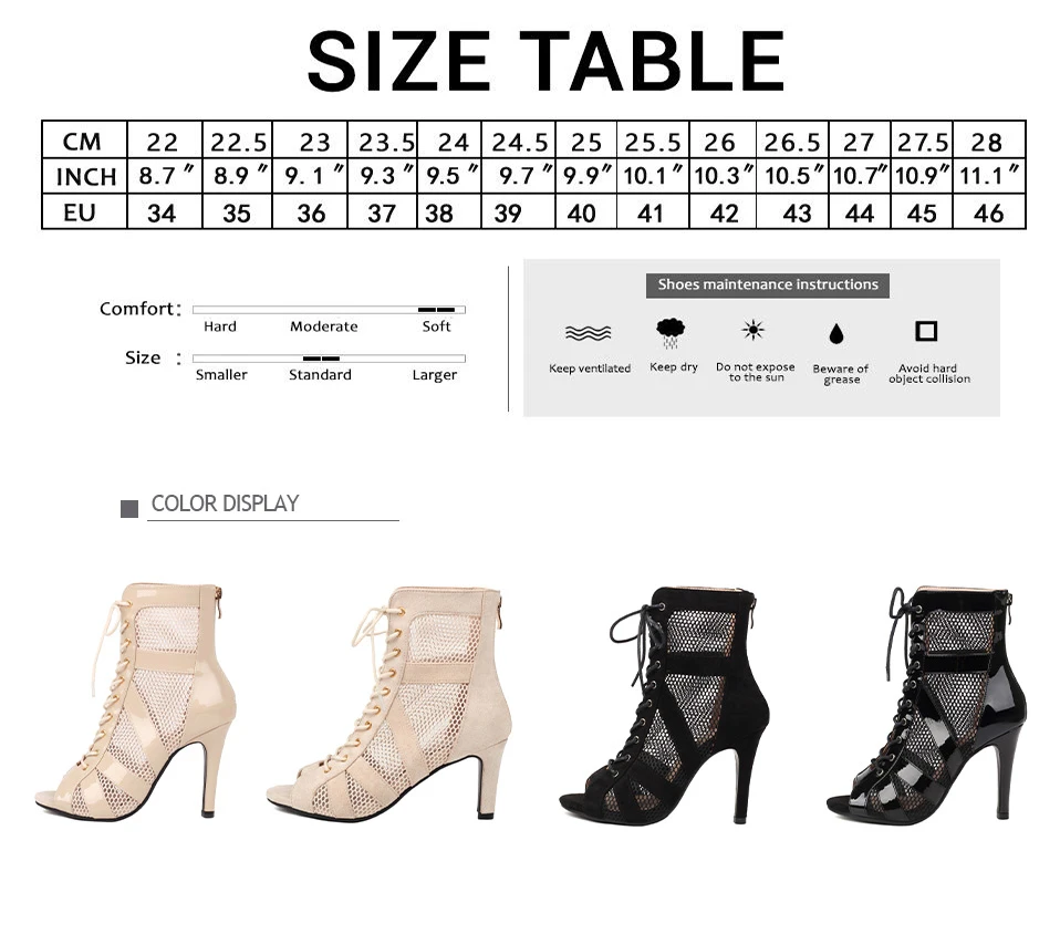 Girls Latin Dance Shoes Women Modern Dance Salsa High-Top Sandals Dance Hall Shoes Ladies Fashion Sexy High-Heeled Suede Boots detail