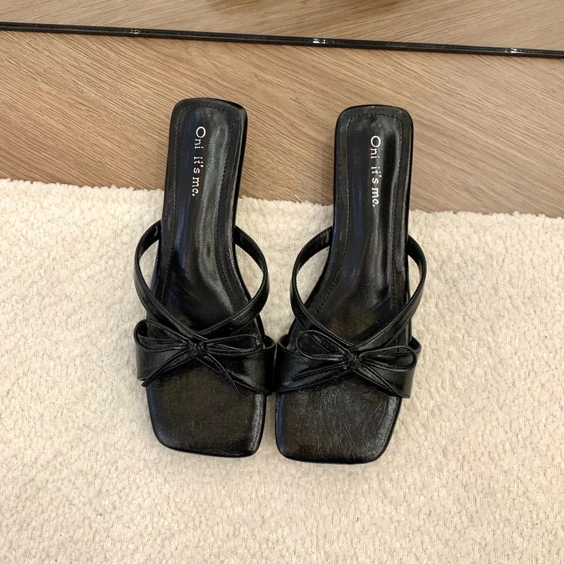2026 New Designer New Summer Slope Heel Women Slippers Shoes Fashion Open Toe Shoes Design Style Banquet Party Sandals Shoes detail