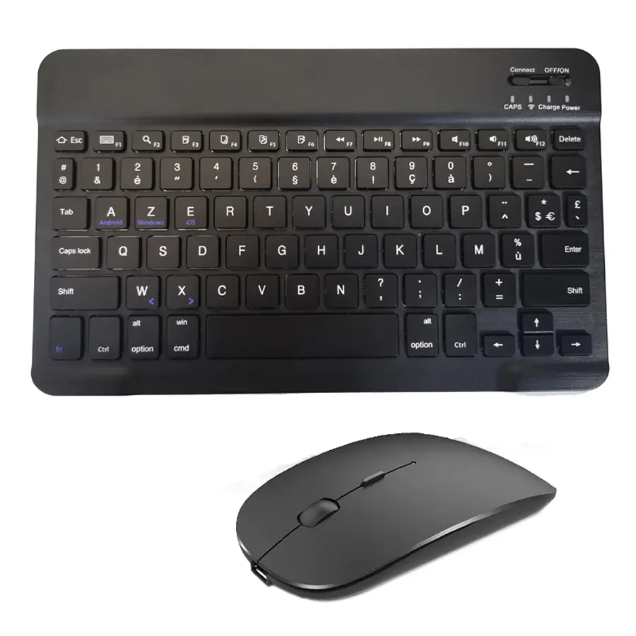 Wireless Keyboard Spanish French Azerty Russian With N And Mouse Mini Bluetooth Gamer For iPad Mac Tablet PC Phone Cell Laptop product view