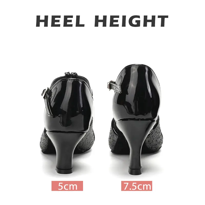 Women Latin Dance Shoes for Dancing Woman/Girls/Ladies Ballroom Modern Tango&Salsa 5.5/7.5CM Heel Dancing Shoes Training Sandal product view